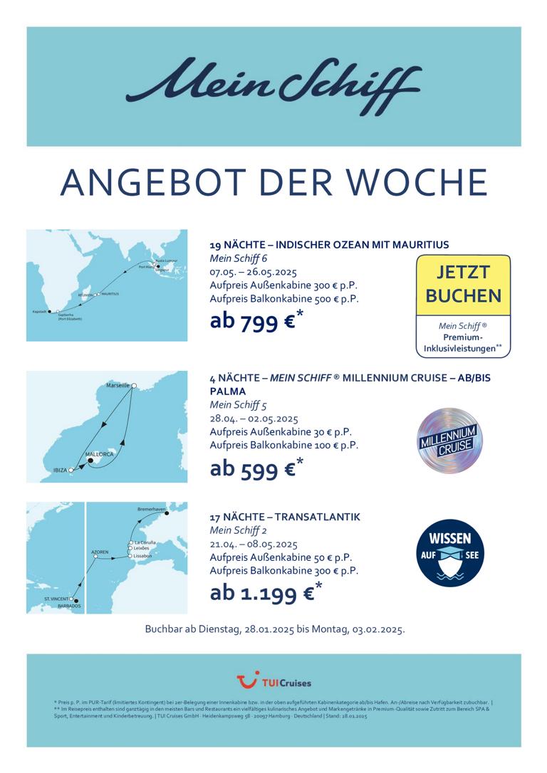 Mein Schiff® Angebot der Woche - 28. bis 03.02.2025 1 K1024 mein schiff adw kw 05