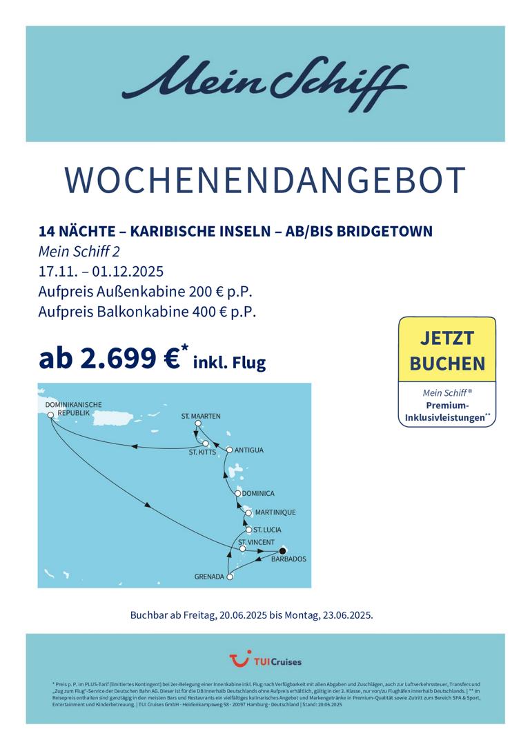 Mein Schiff® Wochenendangebot – 20.06. bis 23.06.2025 1 K1024 mein schiff wochenendangebot kw 25 bunt 2