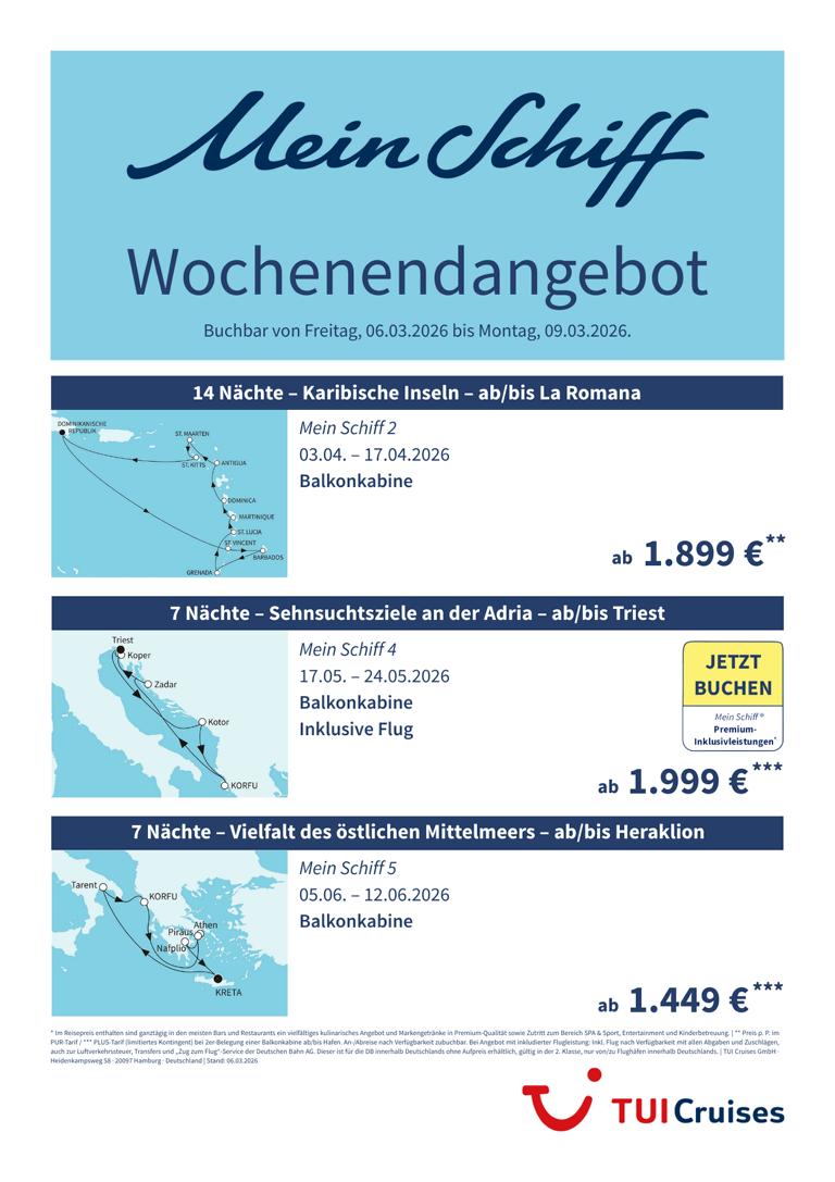 K1024 mein schiff wochenendangebot kw 10 bunt