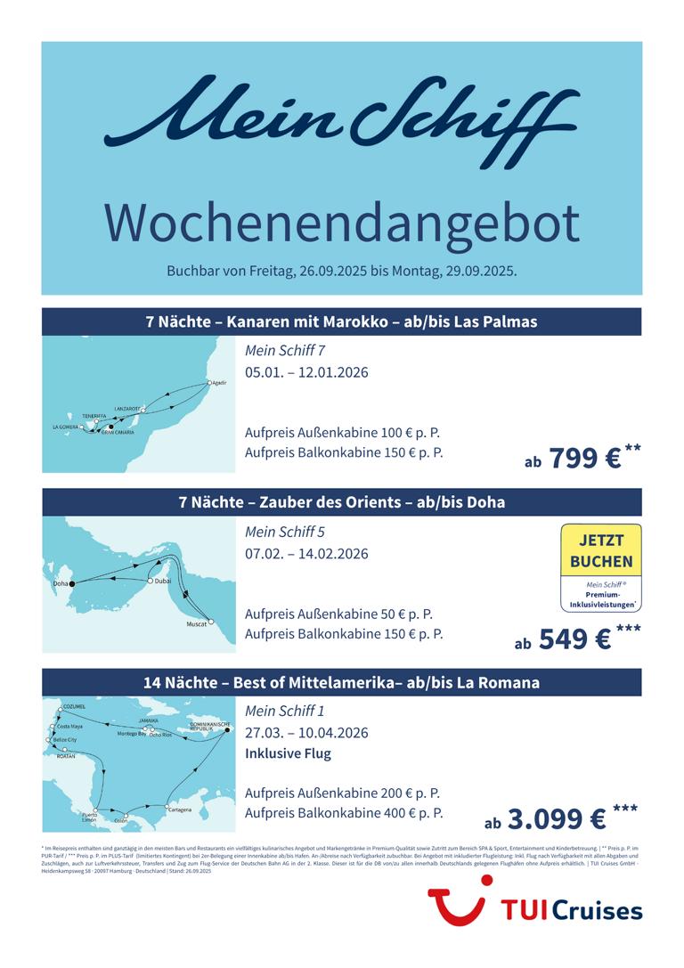 K1024 mein schiff wochenendangebot kw 39 bunt