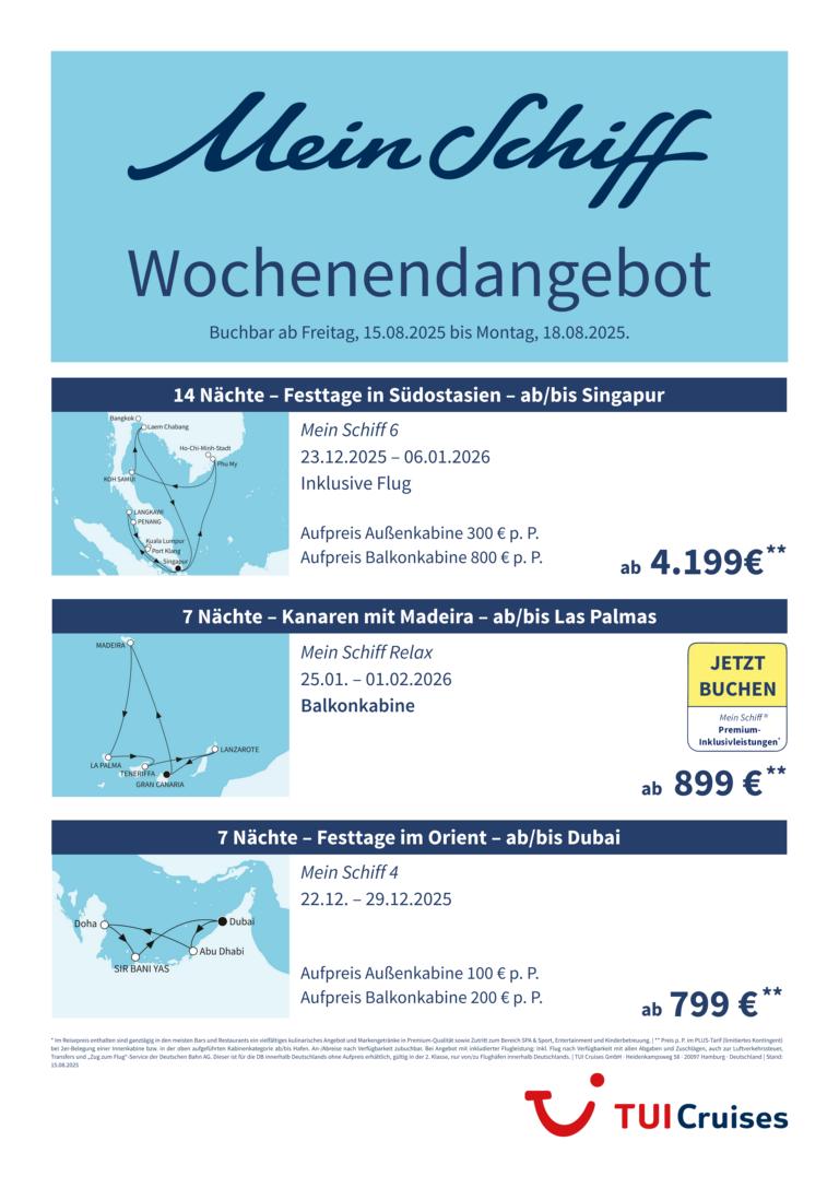 K1024 mein schiff wochenendangebot kw 33 bunt