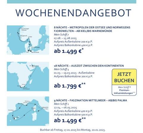 K640 mein schiff wochenendangebot kw 03