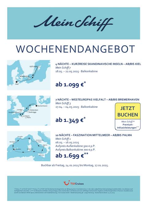 K640 mein schiff wochenendangebot kw 04