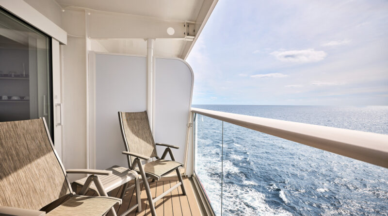 Balkon der Balkonkabine auf der Mein Schiff Relax