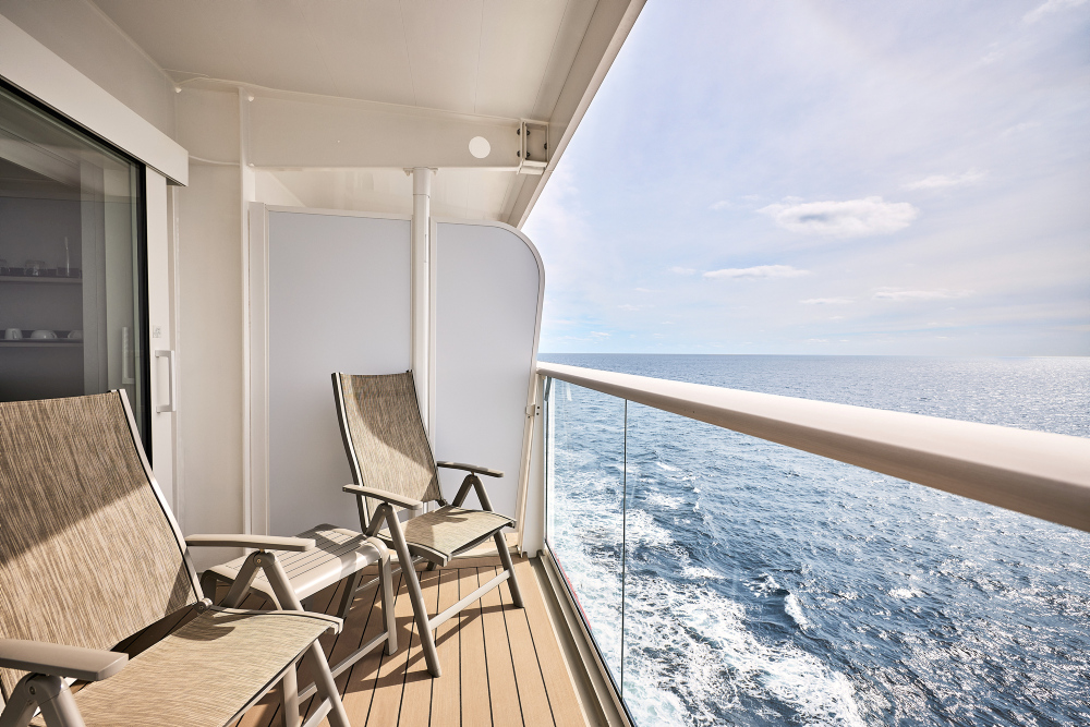 Mein Schiff Relax ab Deutschland ab 619€ 1 Balkon der Balkonkabine auf der Mein Schiff Relax